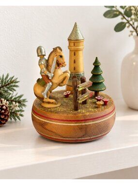Vintage ANRI Thorens Knight Horse Music Box Impossible Dream Switzerland